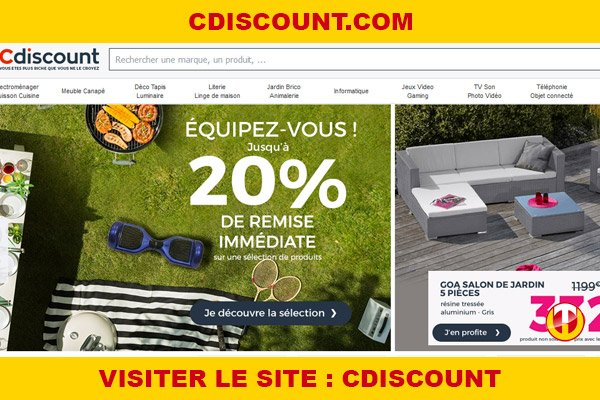 Site internet : Cdiscount