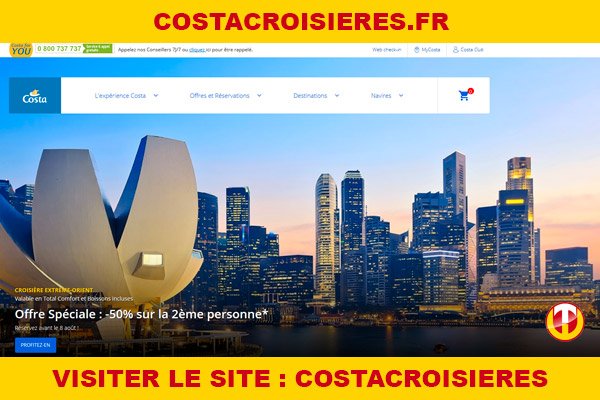 Site internet : Costacroisieres