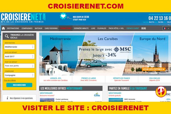 Site internet : Croisierenet