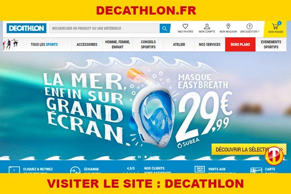 Site internet : Decathlon