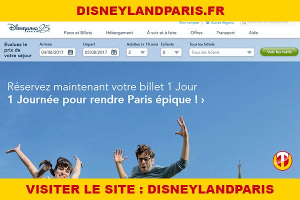 Site internet : Disneylandparis