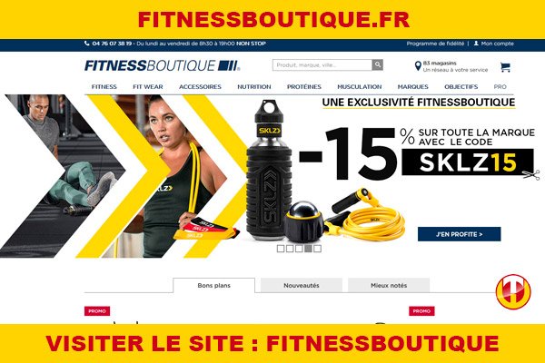 Site internet : Fitnessboutique