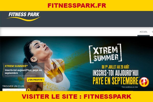 Site internet : Fitnesspark