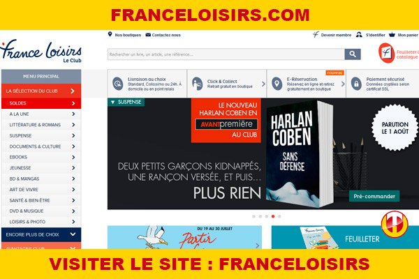 Site internet : Franceloisirs