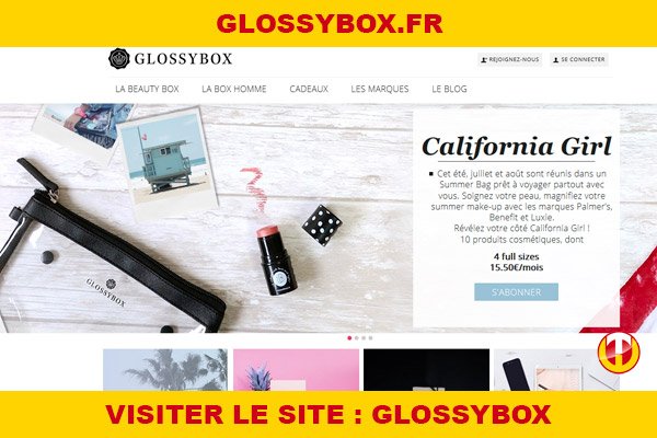 Site internet : Glossybox