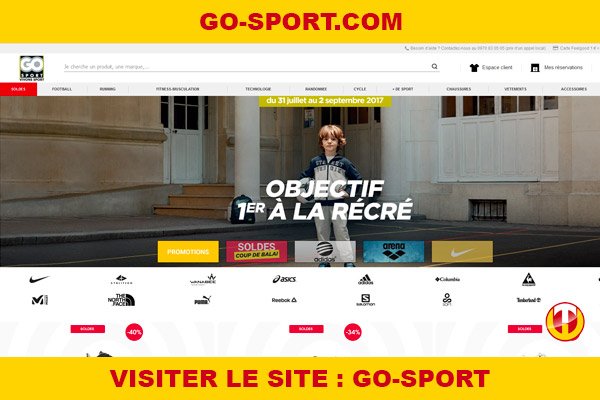 Site internet : Go-sport