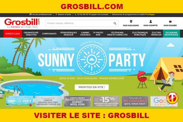 Site internet : Grosbill