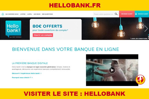 Site internet : Hellobank