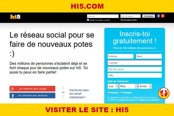 Site internet : Hi5