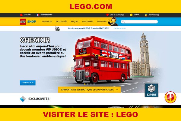 Site internet : Lego