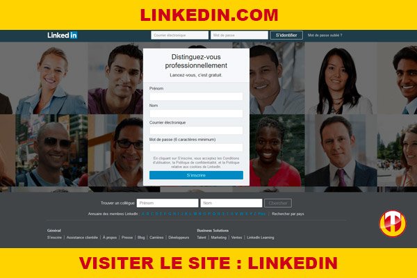 Site internet : Linkedin