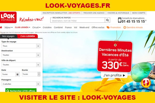 Site internet : Look-voyages