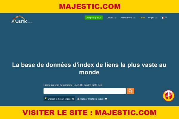 Site internet : Majestic