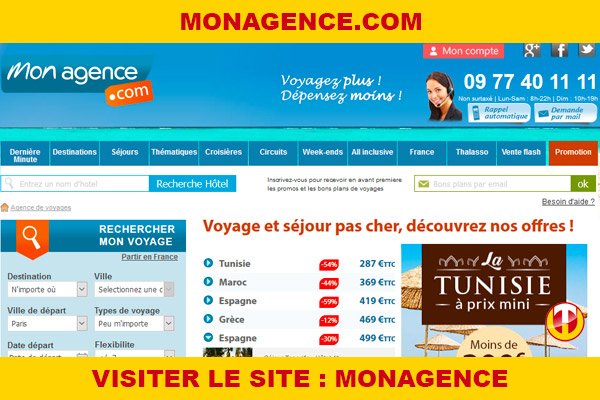 Site internet : Monagence