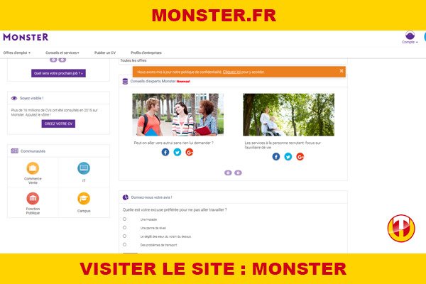 Site internet : Monster