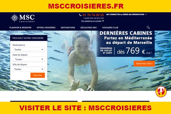 Site internet : Msccroisieres