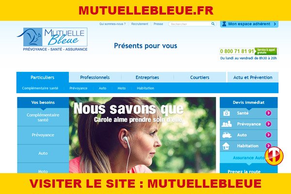 Site internet : Mutuellebleue