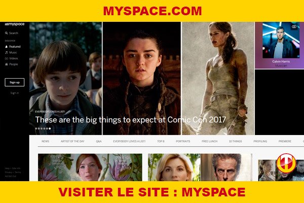 Site internet : Myspace