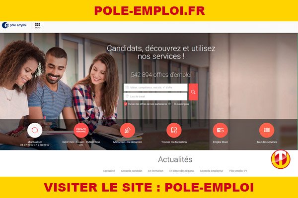 Site internet : Pole-emploi