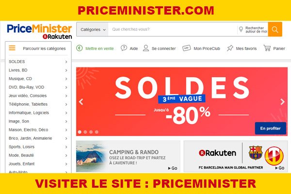 Site internet : Priceminister