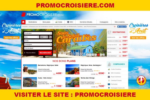 Site internet : Promocroisiere