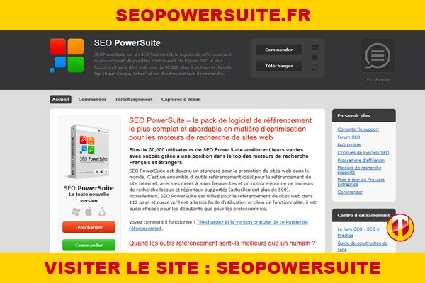 Site internet : Seopowersuite
