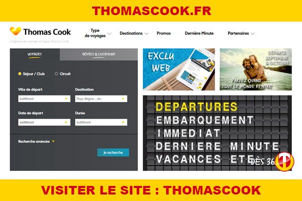 Site internet : Thomascook