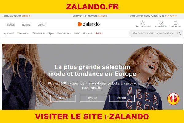 Site internet : Zalando